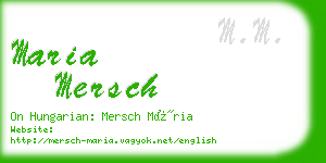 maria mersch business card